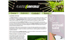 Desktop Screenshot of plantascarnivorasweb.com